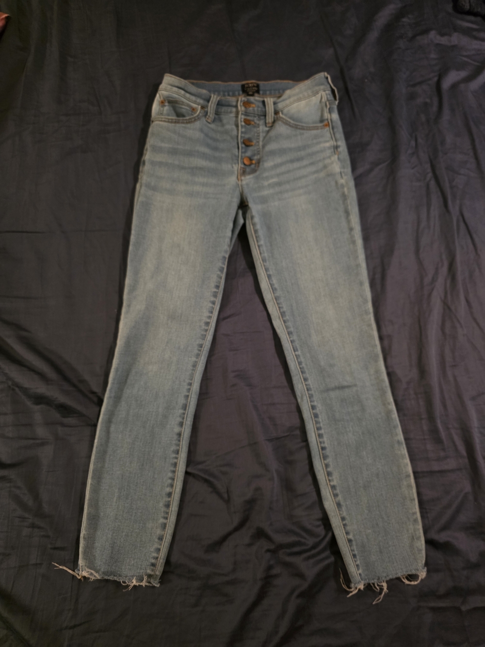 J. Crew Light Wash Skinny Jeans with Button Fly